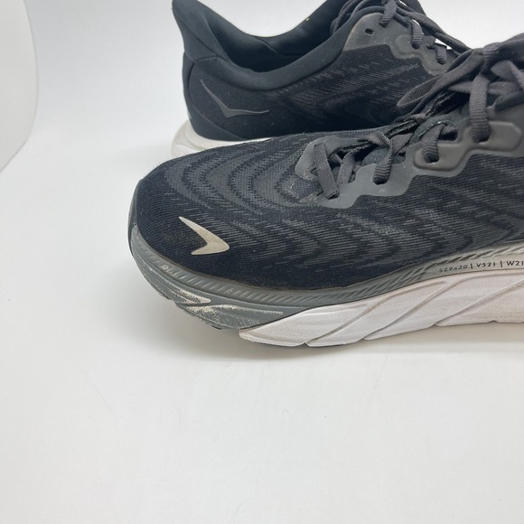 Hoka One One Sneakers Womens 10 B Arahi 6 1123195 BWHT Black Running Gym Shoes - Picture 8 of 12